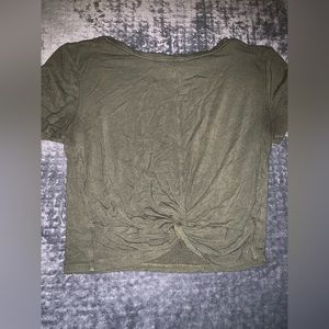 Green crop top